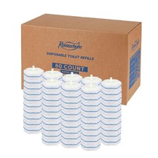 80 Toilet Brush Wand Refills - Disposable Heads, Fits Most Brushes, Easy Clean