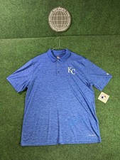 Majestic Kansas City Royals Polo Shirt COOL BASE Size XL