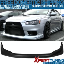 Fits 08-15 Mitsubishi Lancer EVO 10 X Front Bumper Lip Spoiler PU