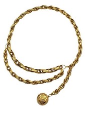 Authentic CHANEL RARE 90s medallion link chain belt 79cm