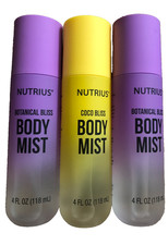 3 Nutrius - Body Mist Botanical  Cocos Bliss Scent Cruelty-Free Vegan New