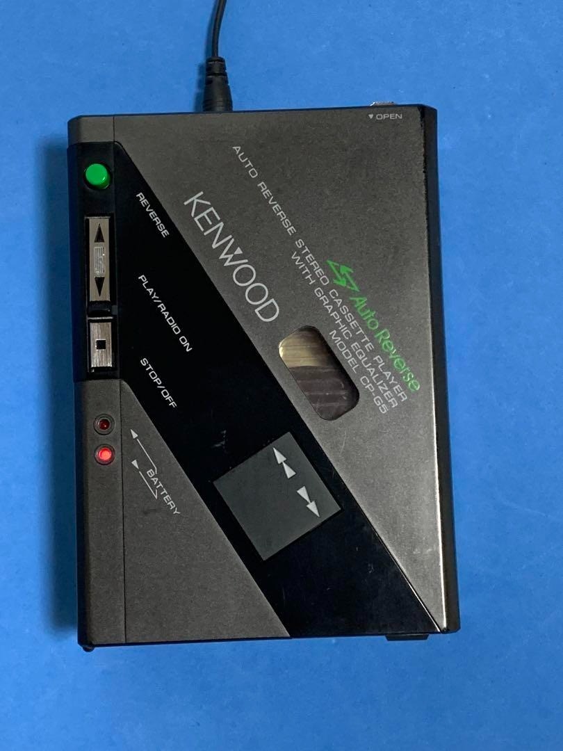 KENWOOD CP-G5 Auto Reverse Stereo Cassette Player Tested Working
