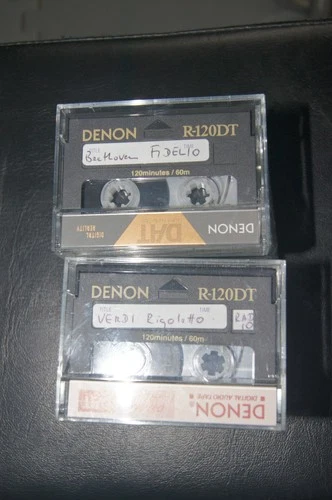 3x DENON DAT DDS DATA CARTRIDGE - R-120DT - 1x BESPIELT - KASSETTEN - DAT