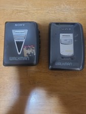Lot of Two Sony Walkman Cassette Players FOR PARTS As-Is