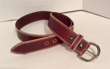 New Men  s Full Grain Cowhide Leather Jean Belt, 1-1/2" Wide..Free Shipping