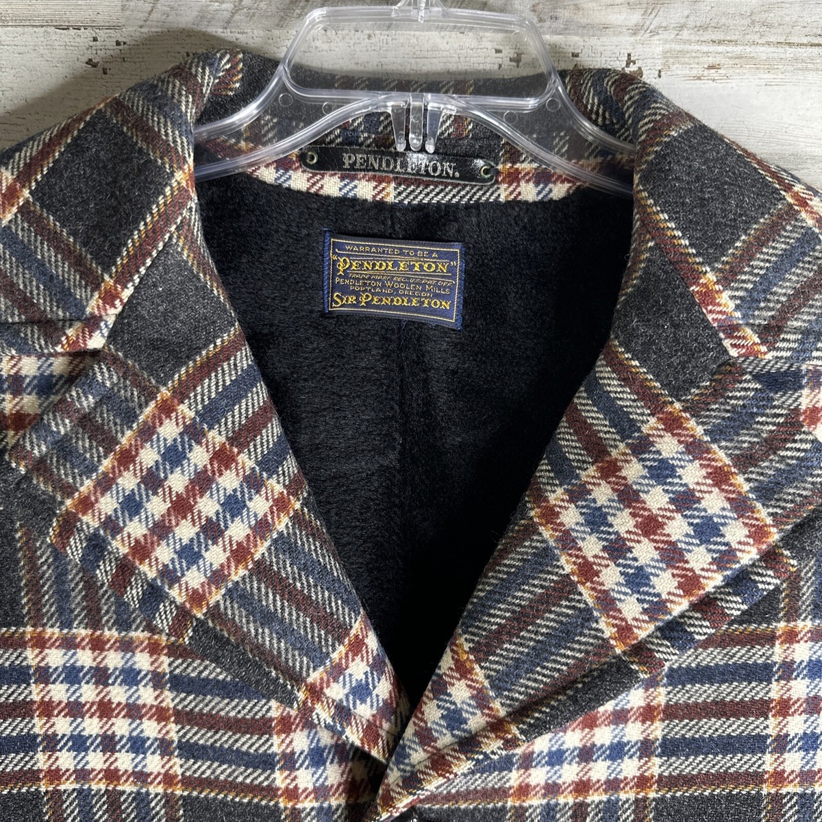 【超美品】【希少】【タグ付】2000s PENDLETON WOOL COAT Pendleton Wool Plaid Lined Coat Jacket VTG Size? Large