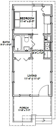 12x28 Haus -- 336 qm -- PDF Grundriss -- Modell 1D - Bild 2 von 5