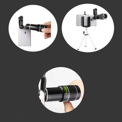 Cell Phone Lens Phone Telescope Lens Kit Phone Optical Lens Portable Phone Lens - Photo 10 sur 12