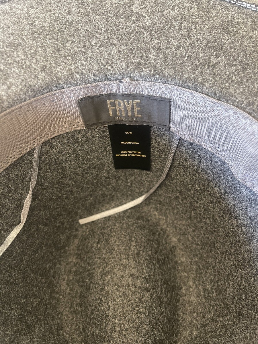 Frye Western Cowboy Cowgirl Rodeo Gray Grey Fedora Unisex  display picture 3