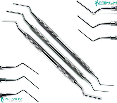 Dental Root Canal Pluggers 1/3, 5/7, 9/11 Filling Premium Instruments Set of 3