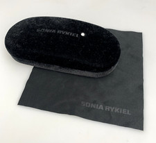 Sonia Rykiel Sunglasses Case Only Clamshell Velvet Black Rhinestone Cloth