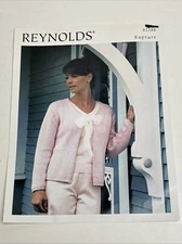 Reynolds Rapture Women's Ribbon Tie Cardigan Sweater Knitting Pattern 82288