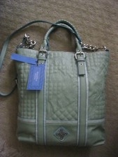 $149 Vera Wang Pastel Green Large Tote/bag/purse 17"x16"