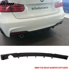 Fits 12-18 F30 M Performance Style Rear Bumper Lip Diffuser With Single Outlet
