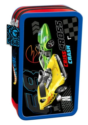 Hot Wheels Cars 26 TEILE doppelstöckige 2-Stock FEDERMAPPE FEDERTASCHE GEFÜLLT