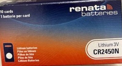 #ad 20 2 Boxes of 10 CR2450N RENATA SWISS WATCH BATTERIES 3 Volt Lithium EXP 2032 $46.95