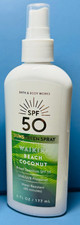  NEW WAIKIKI BEACH COCONUT  SPF50 SUNSCREEN SPRAY  Bath  Body Works