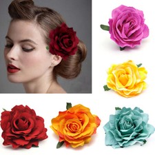 Large Rose Flower Bridal Hair Clip Hairpin Brooch Wedding Bride Party Accessorie