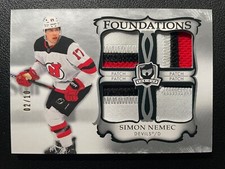 23-24 The Cup Hockey Foundations Quad Patch Rookie F-SN Simon Nemec #/10
