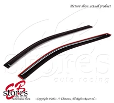 Black Tinted Out-Channel Vent Visor Deflector 2pcs For 1996-2007 Dodge Caravan