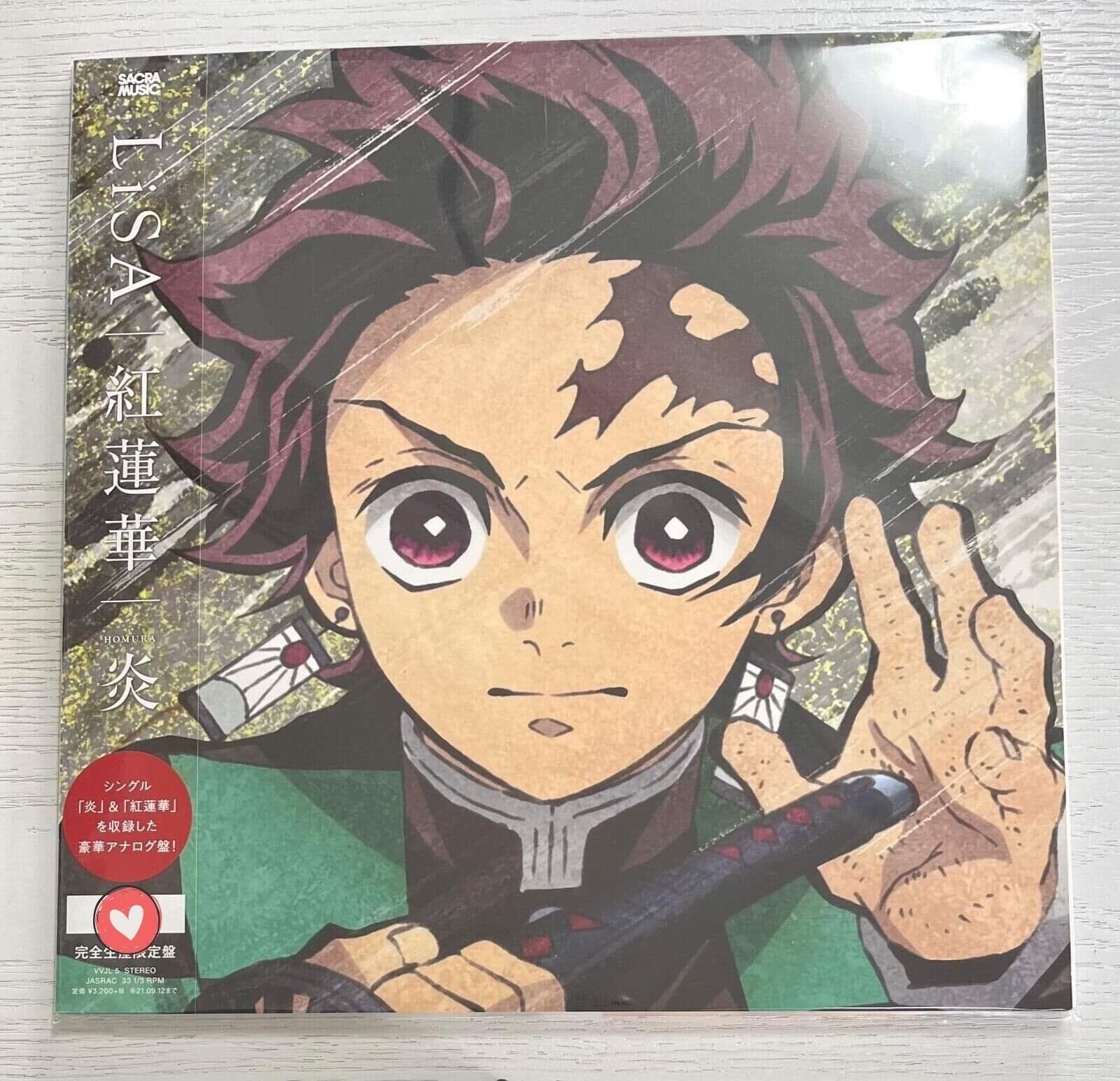 Demon Slayer Kimetsu no Yaiba / 12" RED Vinyl LiSA Gurenge Homura Sacra VVJL 5