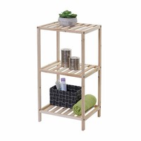 Regal HWC-B54, Badregal Standregal Schuhregal Holzregal, Tanne 3 BöDen