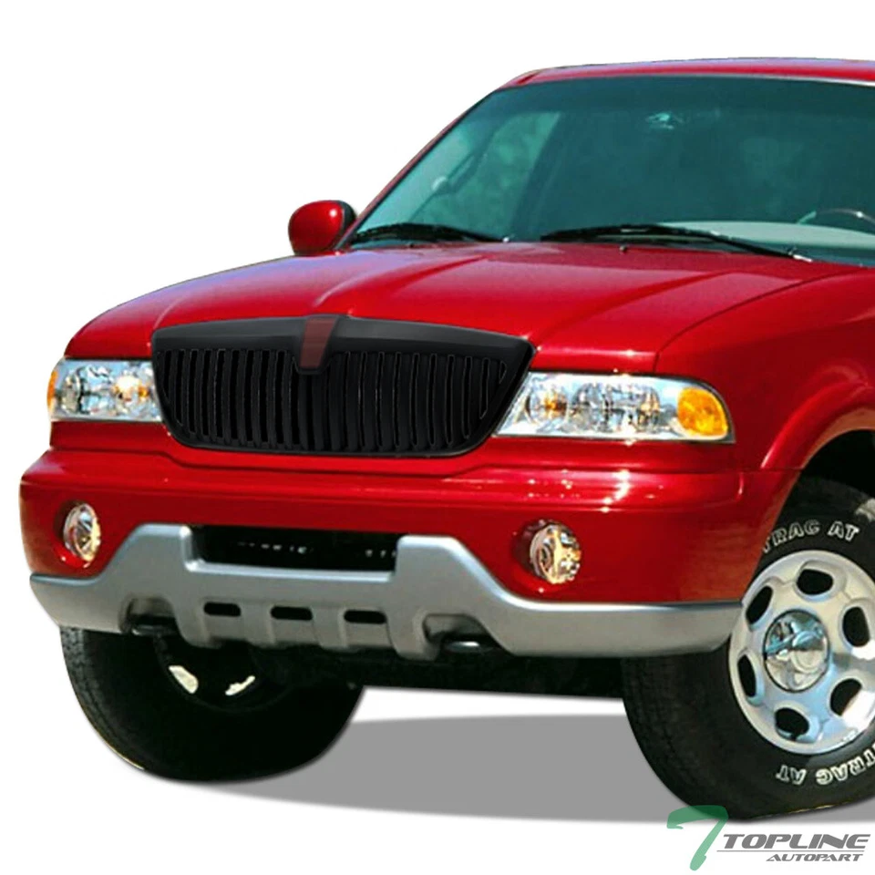 Topline For 1998-2002 Lincoln Navigator Vertical Front Hood Bumper Grille - Blk Foto 2 de 4
