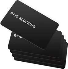 RFID Blocking Card - 5 Pack, Contactless NFC Credit Card ID Protection Safe Bank