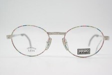 Vintage Glasses Kenzo RHODES Multicolored Silver Oval Eyeglass Frame