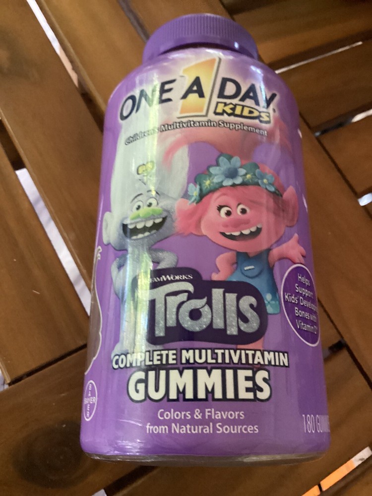 One A Day Kids Trolls Multivitamin Gummies. MultiVitamins, 180 Count Exp 2/2025