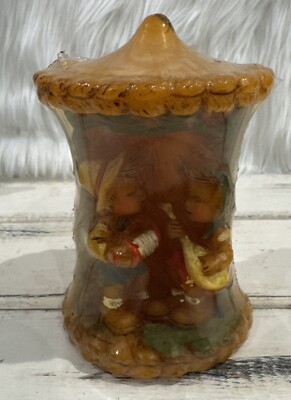 Vintage 1978 Alpine Originals Handpainted Candle - Boy & Girl w/Musical Inst