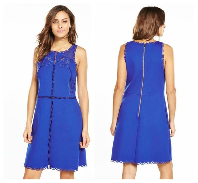 ted baker blue scallop dress