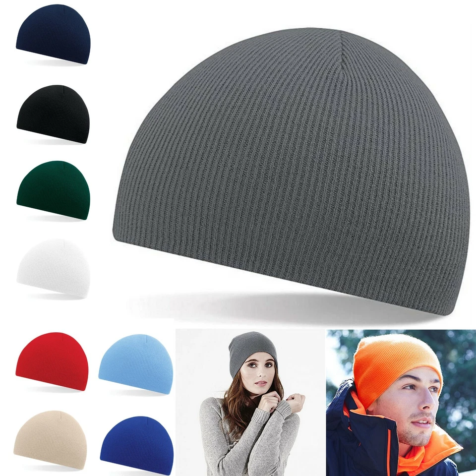 Mens / Ladies Knitted Beanie Hat Warm Winter Skull Cap Unisex