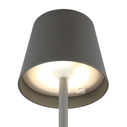Außenlampe Tischleuchte Flaschenaufsatz LED Touchdimmer grau opal USB Akku CCT - Bild 12 von 12