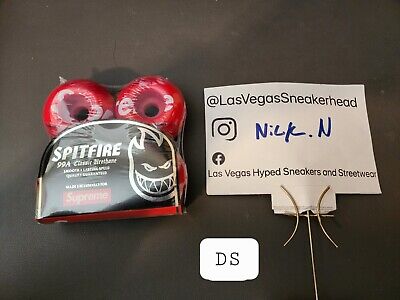Supreme x Spitfire Wheels Red Classic Urethane Box logo FW21 Supreme x Spitfire Wheels Red Classic Urethane Box logo FW21
