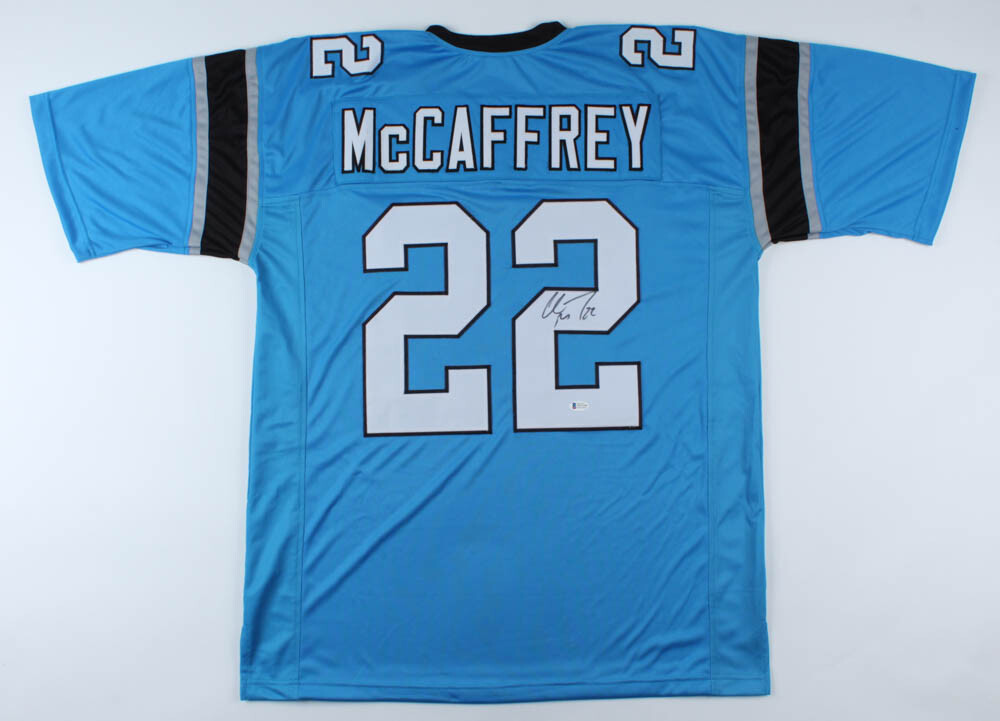 Christian Mccaffrey Autographed Signed Carolina Panthers Jersey (Beckett COA) 2017 1St Rd Pk 