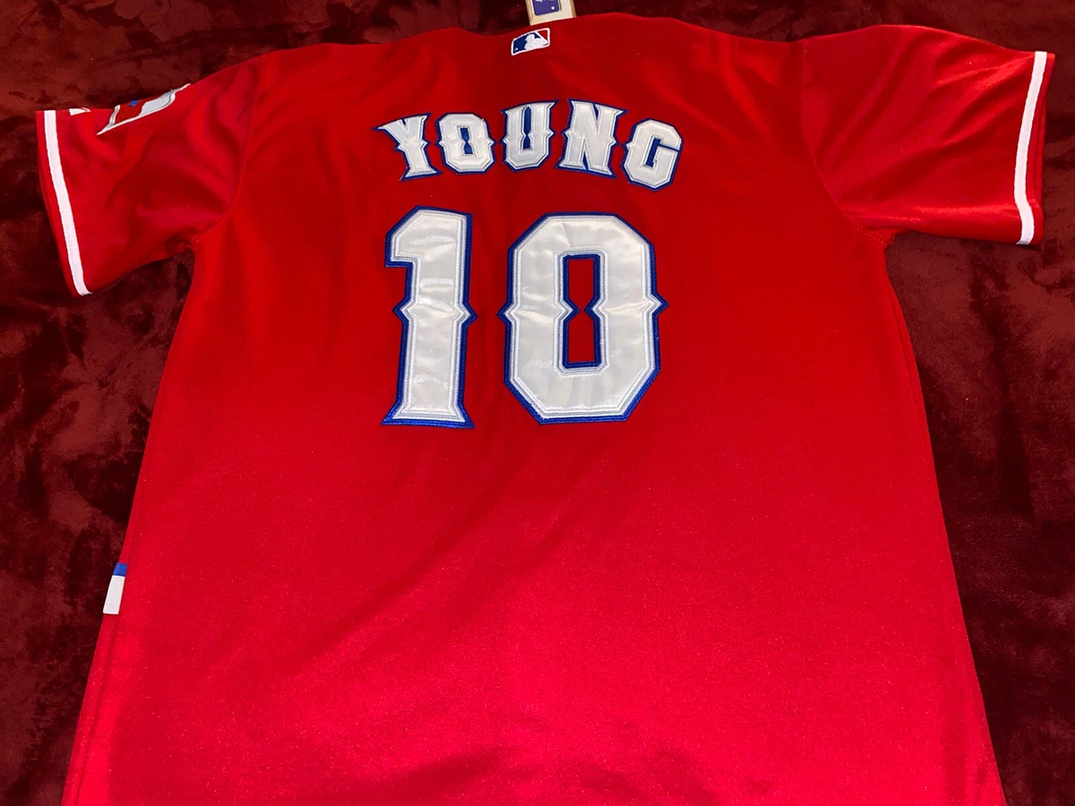 Michael Young #10 Texas Rangers Majestic￼ Jersey Size 56 New