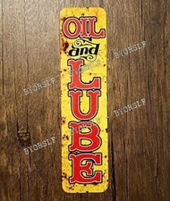 Metal Sign Oil And Lube Gas Station Full Service Petroliana Garage Man Cave Metal Sign Oil And Lube Gas Station Full Service Petroliana Garage Man Cave