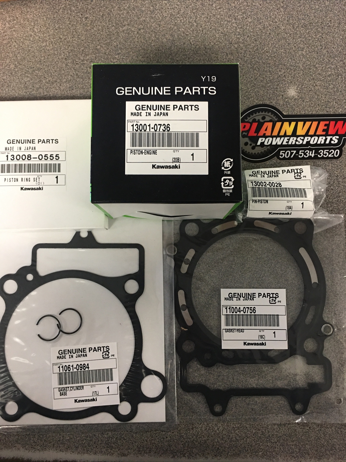 Kawasaki OEM Top End Kit for 20162018 KX450F KX450 gaskets piston