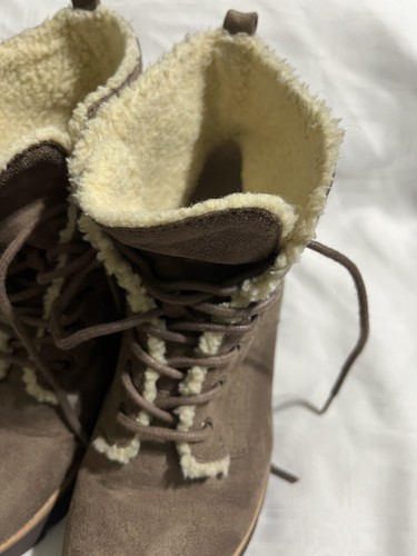 BC Footwear Combat Boots Women 9.5 Strength In Numbers Brown Suede & Wool - Picture 10 of 11
