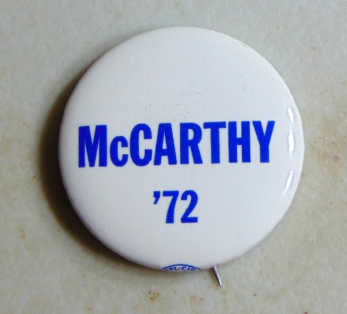 Eugene McCarthy 1972 Kampagne Pin Button Politisch