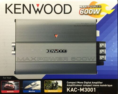 NEW KENWOOD KAC-M3001 Class D Monoblock Compact Digital Car/ATV/Marine Amplifier - 第 1/1 張圖片