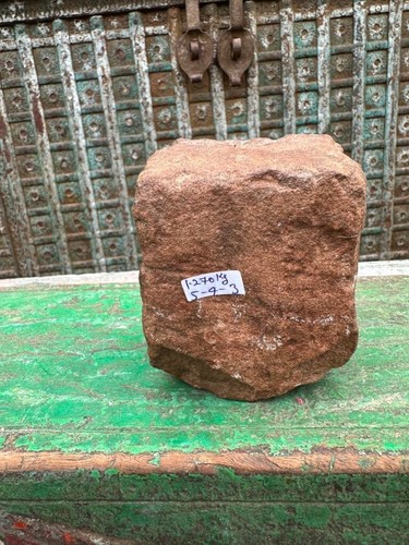 1700's Antique Red Stone Fine Carved Rare Hindu god Ganesha Sculpture - Picture 3 of 9
