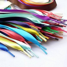 Flat Silk Satin Ribbon Shoelace Strings Boot Sport Shoe Lace 140cm 16colors Lot