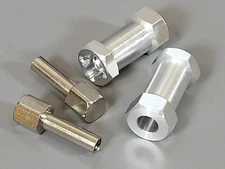 Pair 25mm Aluminum Wheel Hub Extend Spacer Pin Adapter Tamiya RC 1/10 12mm Hex