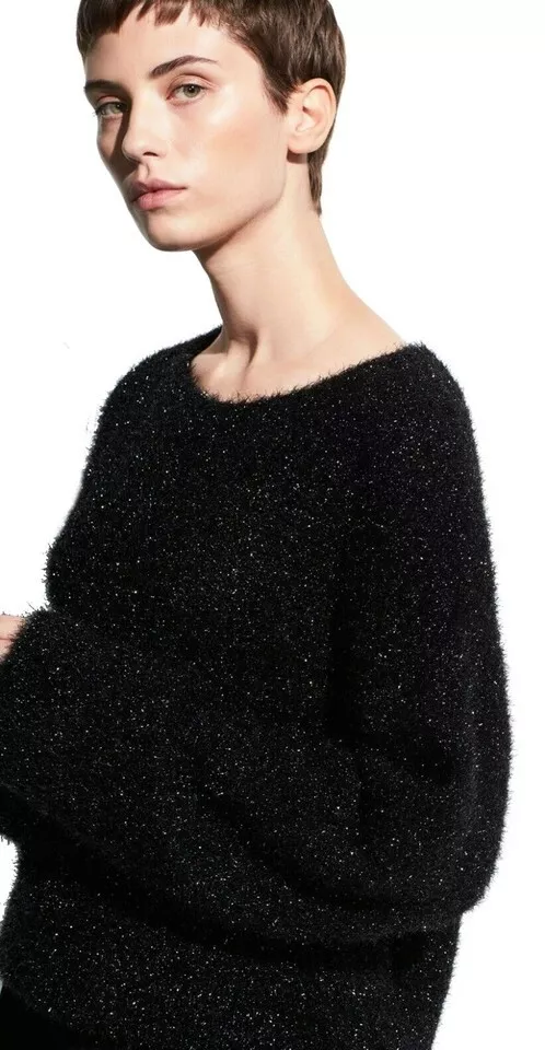 Black top sparkle sweater