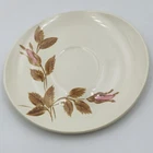 Red Wing Saucer For Cup Pottery Pink Rose Hand Painted 429 USA Vintage 6”