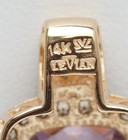LEVIAN 14K Rose Gold Cotton Candy Amethyst Pendant Chocolate Vanilla Diamonds — photo 8
