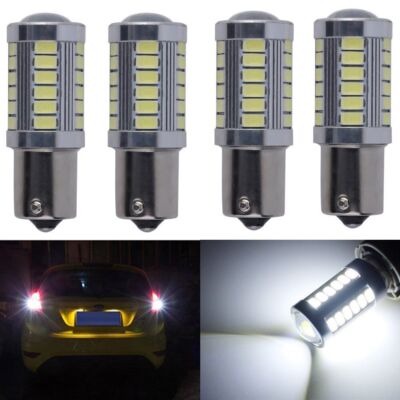 4X White Strobe Blink Flash 1156 33 LED 5730 SMD Car Turn Signal Bulb NEW
