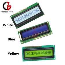 1601 16x1 LCD White/Yellow/Blue Character Blacklight Display Module for Arduino